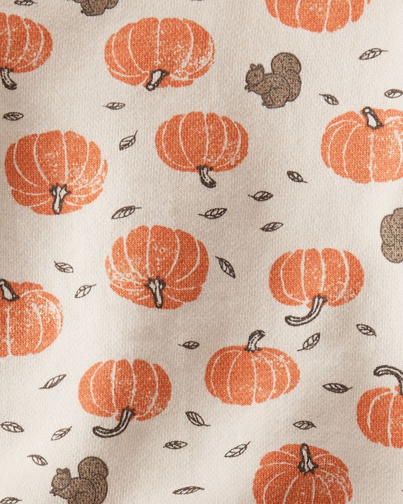 Baby Boy 2-Piece Organic Cotton Set in Harvest Pumpkins Print, image 4 of 5 slides