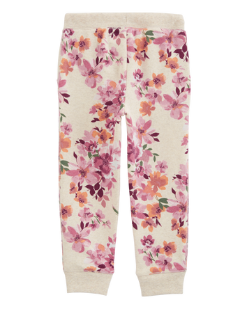 Baby Floral Print Fleece Joggers, 