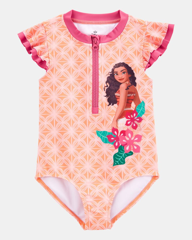 Toddler Disney&copy; Moana 1-Piece Swimsuit - Orange, image 1 of 3 slides
