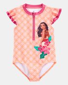 Toddler Disney&copy; Moana 1-Piece Swimsuit - Orange, image 1 of 3 slides