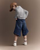 Toddler Girl Wide-Leg Pants in Denim - Blue, image 4 of 7 slides
