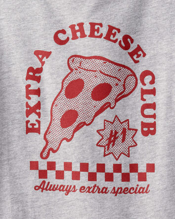 Boys Pizza Long-Sleeve Graphic Tee - Grey, 