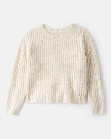 Girls Long-Sleeve Sweater - Ivory, 