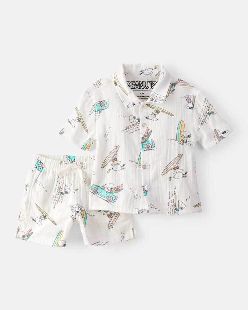 Baby Snoopy 2-Piece Gauze Outfit Set, image 1 of 3 slides