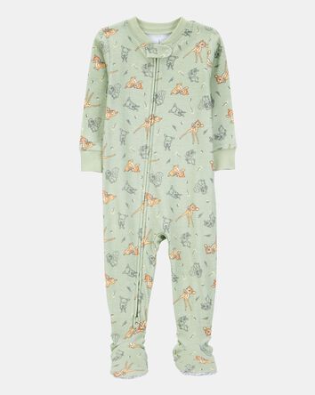 Baby Bambi Snug Fit Cotton Footie 1-Piece Pajamas, 