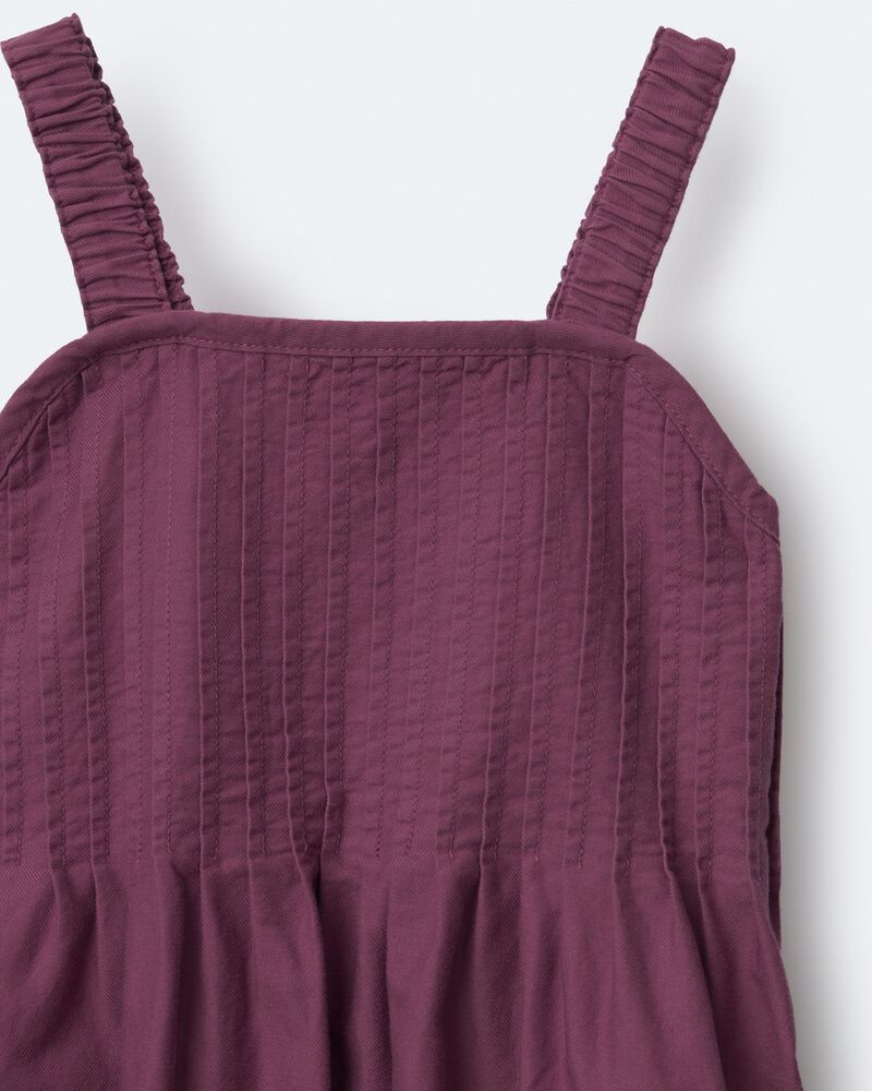 Toddler Girl Pleated Overalls - Purple, image 6 of 6 slides