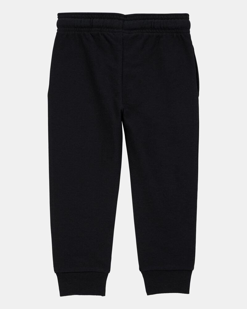 Baby 2-Pack Pull-On Drawstring Joggers - Grey/Black, image 6 of 9 slides