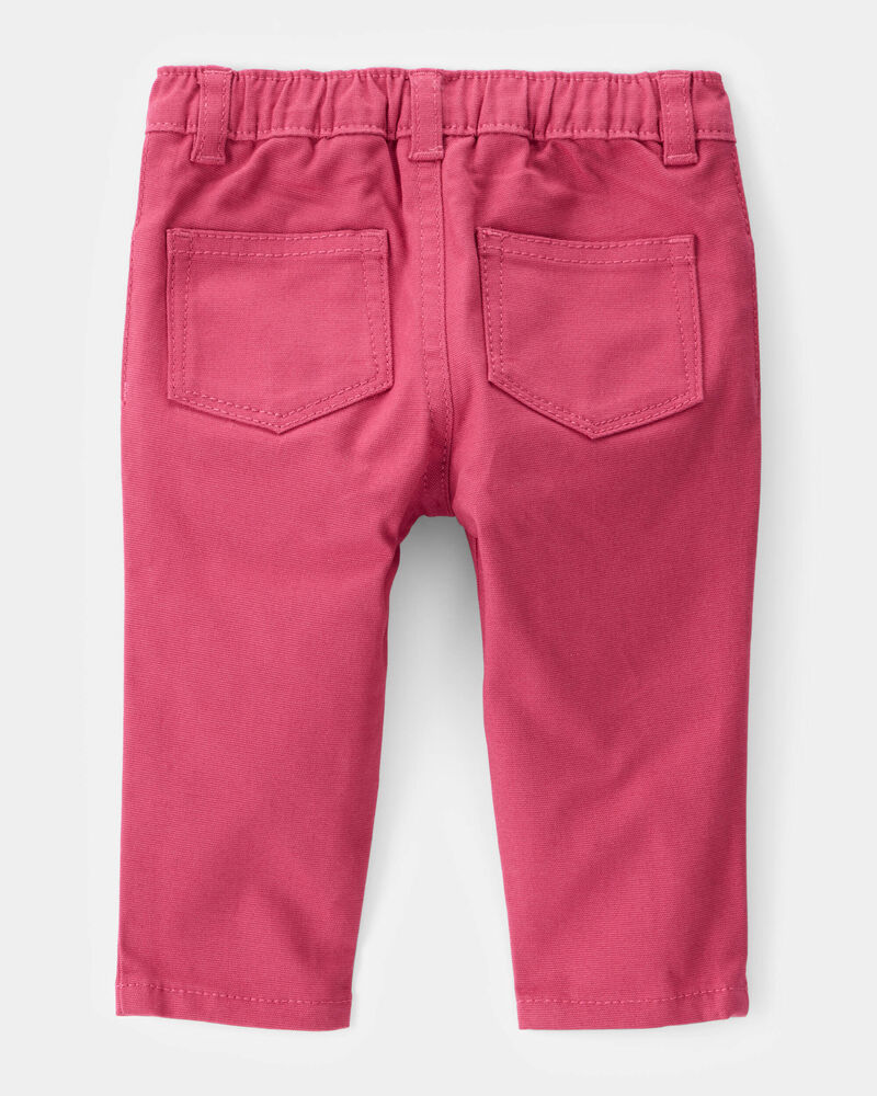 Baby 2-Piece Heart Sweater & Pull-On Pant Set - Ivory/Pink, image 3 of 7 slides