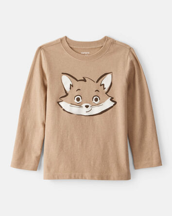 Toddler Boy Fox Long-Sleeve Graphic Tee - Brown, 
