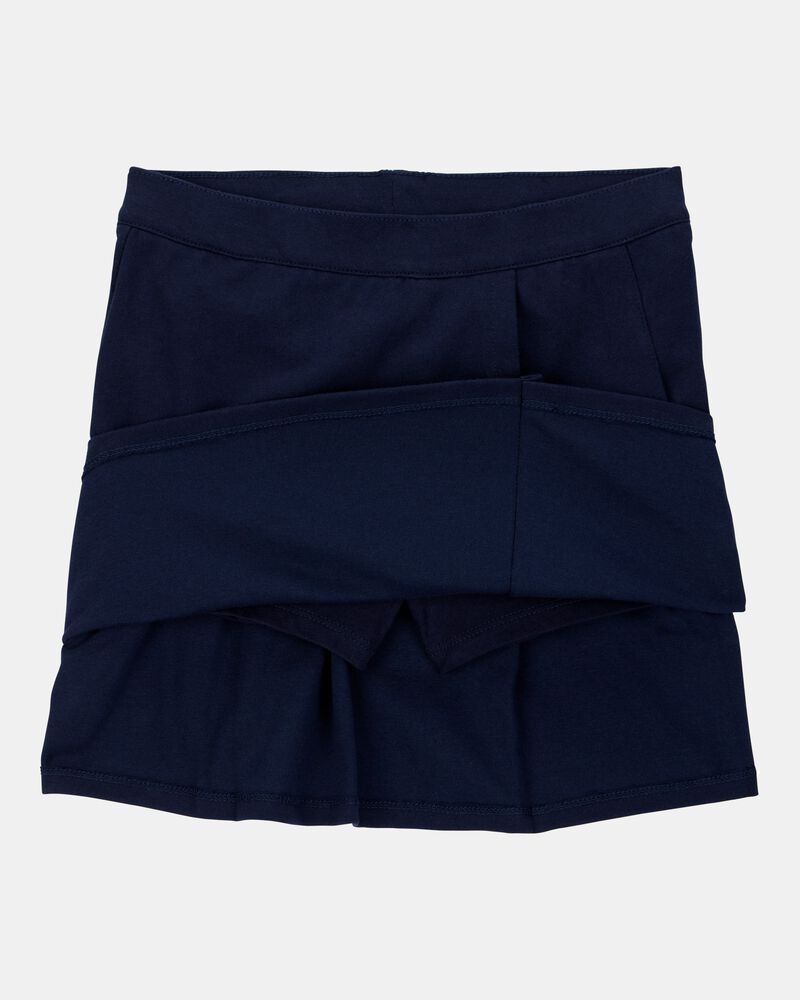 Kid 2-Pack Ponte Knit Uniform Skirts - Navy, image 3 of 4 slides