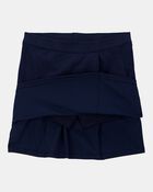 Kid 2-Pack Ponte Knit Uniform Skirts - Navy, image 3 of 4 slides