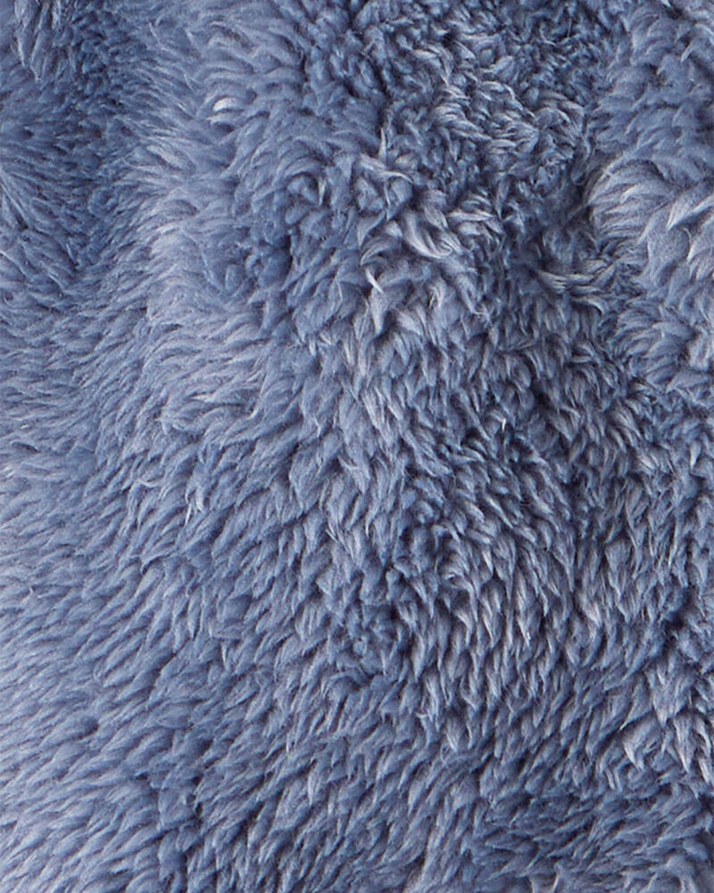 Baby Boy Sherpa Lined Long-Sleeve Hooded Zip-Up Jacket- Blue, image 3 of 4 slides