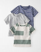 Baby 3-Pack Organic Cotton Pocket Tees, image 1 of 4 slides
