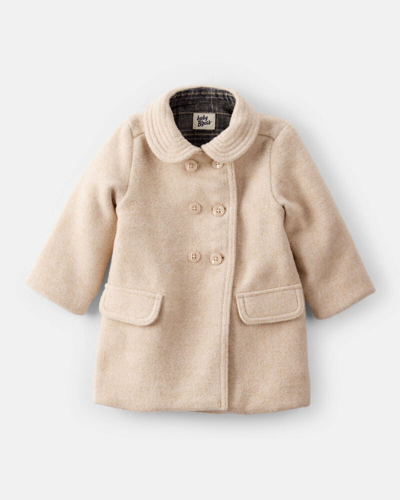 Baby Girl Long-Sleeve Fashion Peacoat - Brown, image 1 of 4 slides