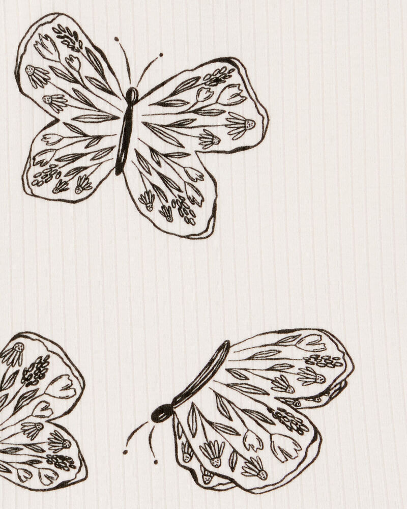 Baby Girl 2-Piece Butterfly Tank & Bike Short Set - Ivory, image 2 of 3 slides