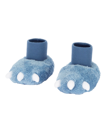 Baby Dinosaur Soft Slippers - Blue, 