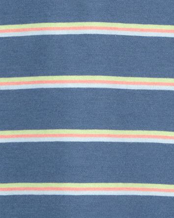 Kid Striped Jersey Polo Shirt, 