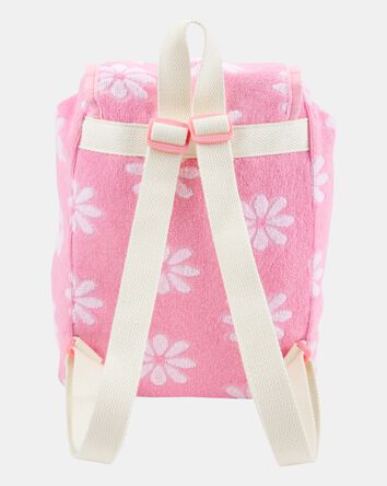 Girls Flower French Terry Mini Backpack - Pink, 