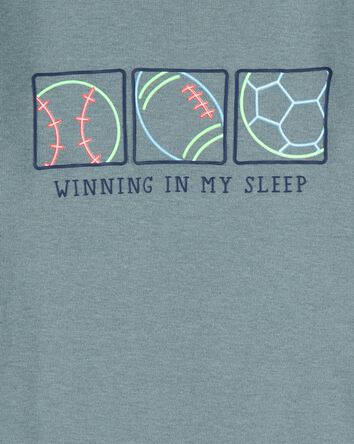 Toddler Boy 4-Piece Sports Cotton Pajamas, 