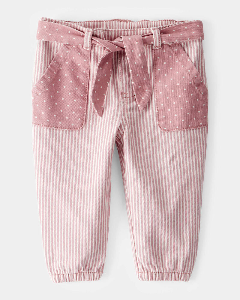 Baby Girl Vintage Inspired Hickory Pants - Pink, image 1 of 4 slides