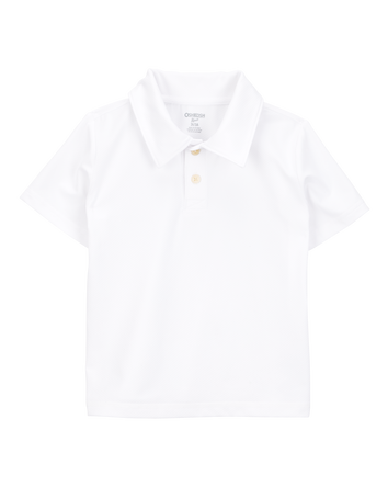 Toddler 2-Pack Active Uniform Polo Shirts in Moisture Wicking BeCool&trade; Fabric - White, 