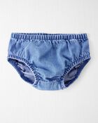 Baby Girl Organic Cotton Denim Dress, image 3 of 6 slides