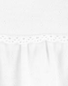 Baby Girl 2-Piece Pointelle Bodysuit & Vintage Hickory Pants Set - White/Pink, image 3 of 6 slides