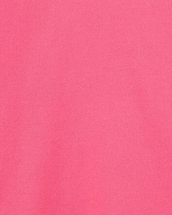 Girls Pique Cotton Uniform Polo - Pink, 