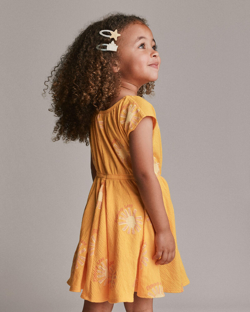Toddler Girl Avenue Twirl&trade; Dress in Sunny Life Print - Golden Yellow, image 5 of 6 slides