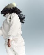 Toddler Let's Have Fun'  Sherpa Quarter-Zip Sweatshirt - Cream, image 5 of 6 slides