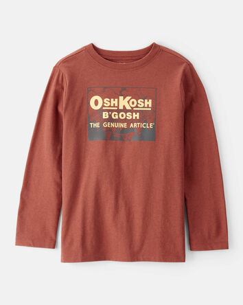Boys Vintage OshKosh B'Gosh Long-Sleeve Graphic Tee - Brown, 