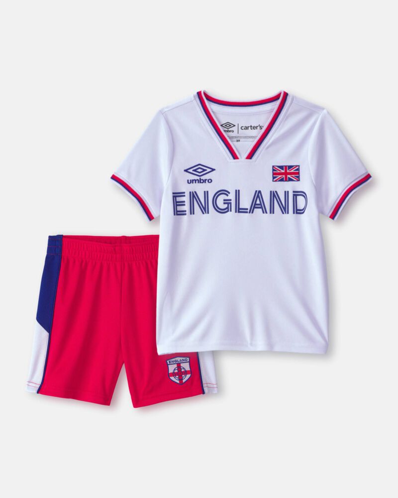 Toddler 2-Piece Umbro England Soccer Jersey & Short Set - Red/Blue/White, image 1 of 12 slides