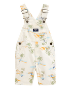 Baby Boy Tropical-Print Knit Shortalls, image 1 of 4 slides