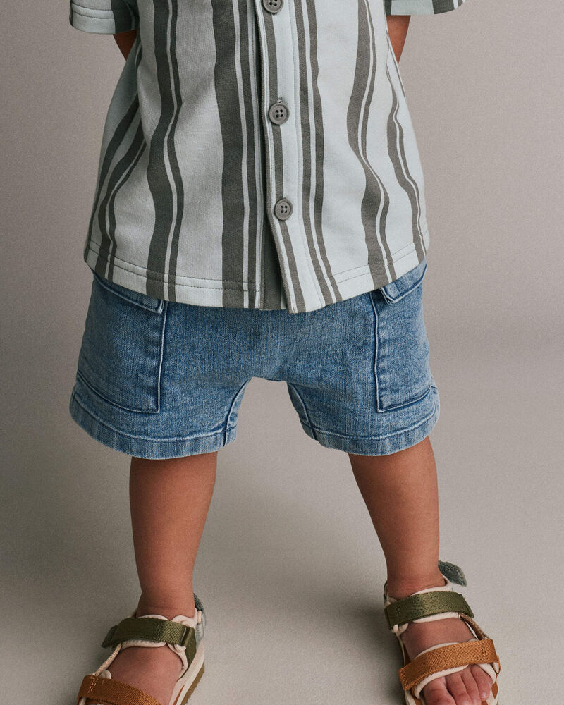 Toddler Boy Cargo Shorts in Denim, image 5 of 7 slides