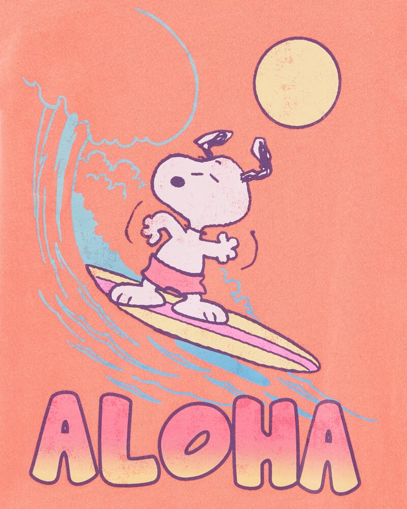 Toddler Snoopy Graphic Short-Sleeve Tee - Orange, image 2 of 3 slides