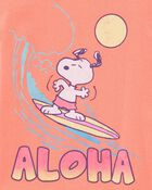 Toddler Snoopy Graphic Short-Sleeve Tee - Orange, image 2 of 3 slides