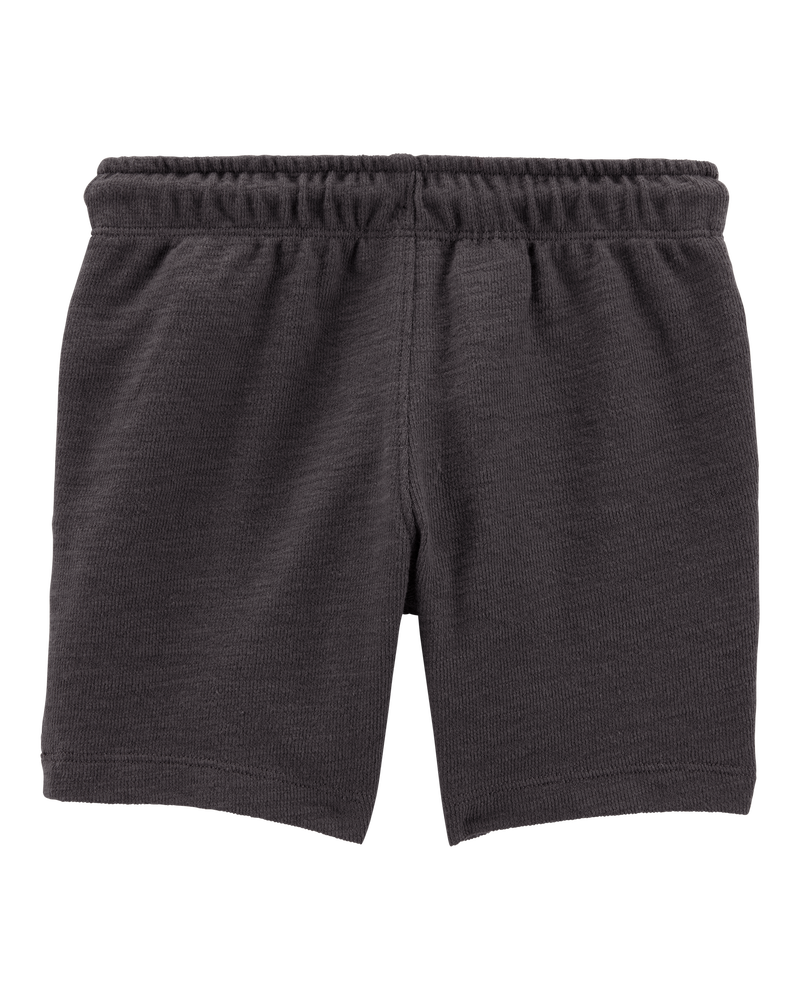 Toddler 2-Piece Textured Button-Down Jacquard Shirt & Shorts Set - Brown/Black, image 6 of 8 slides