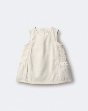 Toddler Girl Smocked Top - Cream, 