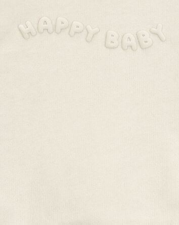 Baby Glitter Fleece Sweatshirt- Ivory, 