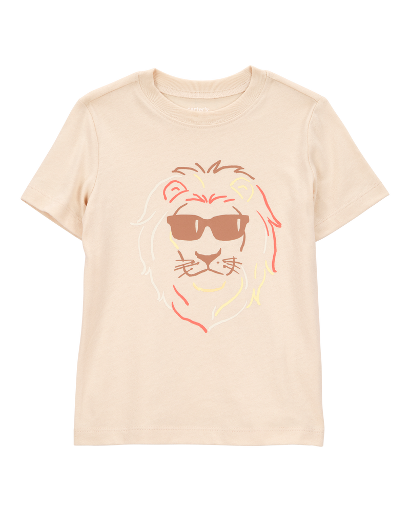 Toddler Boy Lion Short-Sleeve Graphic Tee - Brown, image 1 of 3 slides