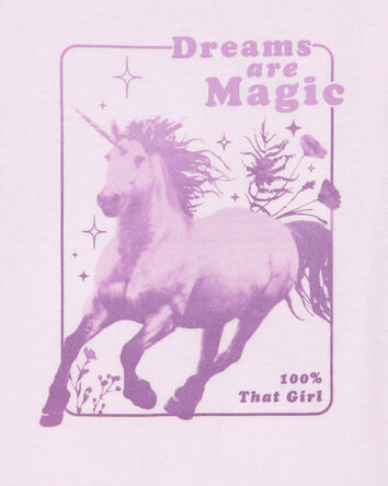 Kid Dreams Are Magic Short-Sleeve Graphic Tee - Pink, 