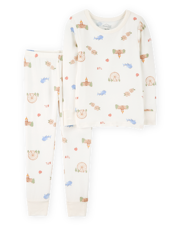 Atlanta Print PurelySoft 2-Piece Pajamas - Ivory, 