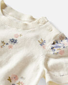 Baby Girl 2-Piece Organic Cotton Floral-Print Sweater Set, image 2 of 5 slides