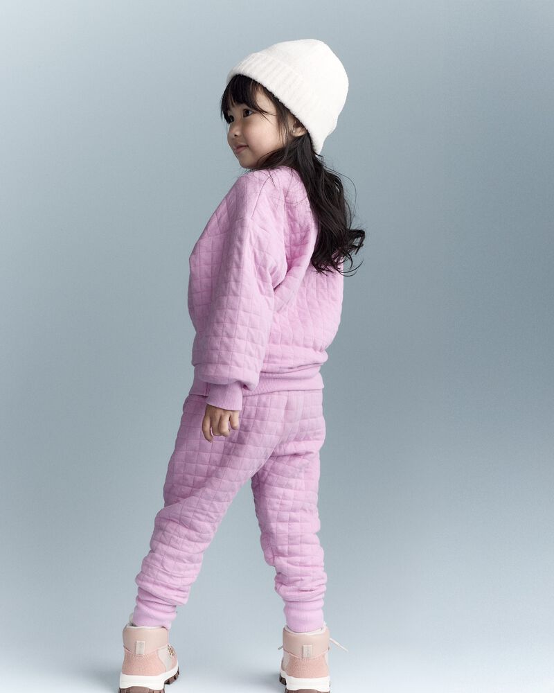 Toddler No-Seam Jogger Pant - Lilac, image 4 of 7 slides