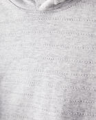 Toddler Boy Cotton Long-Sleeve Hooded Top - Grey, image 2 of 3 slides