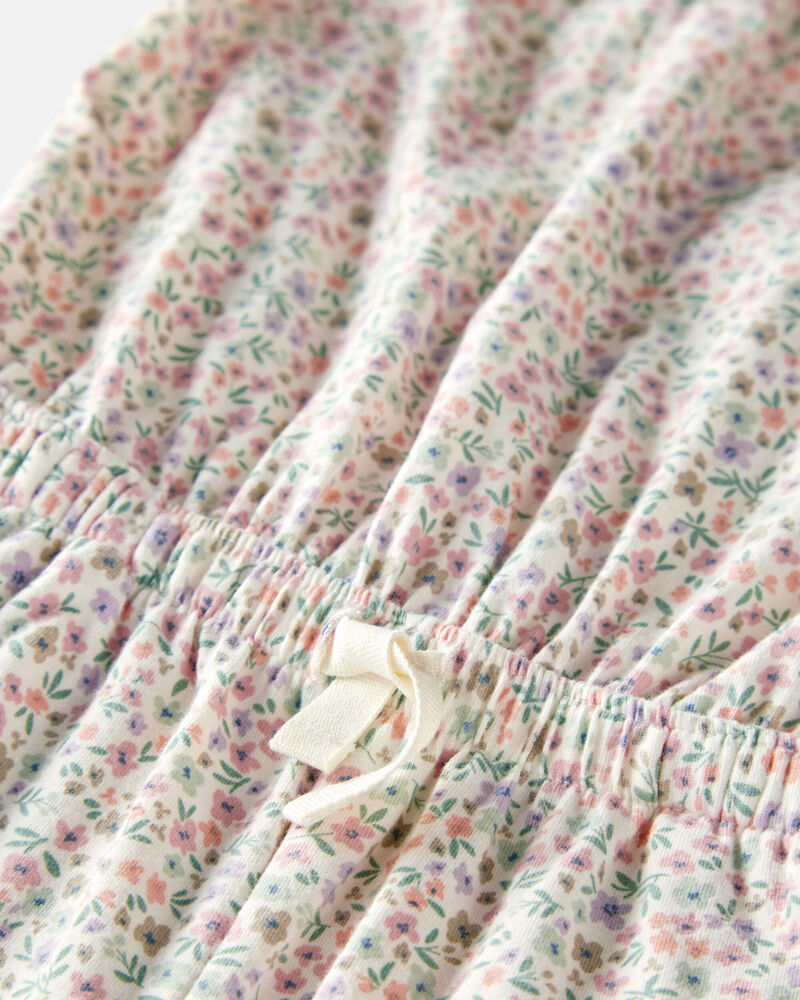 Toddler Organic Cotton Floral-Print Jumpsuit, image 2 of 4 slides