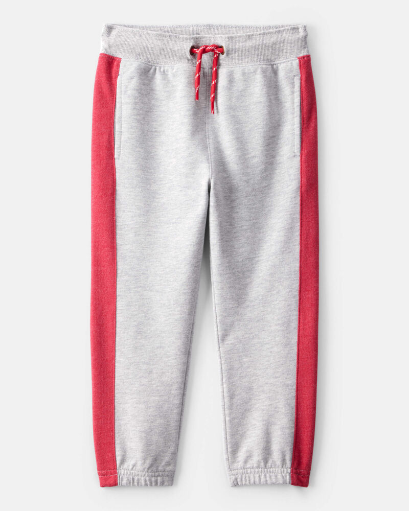 Toddler Boy 2-Piece Pullover Sweatshirt & French Terry Joggers Set - Heather/Red, image 5 of 10 slides