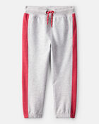 Toddler Boy 2-Piece Pullover Sweatshirt & French Terry Joggers Set - Heather/Red, image 5 of 10 slides
