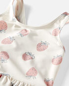 Toddler Girl Recycled Strawberry-Print Swimsuit, image 3 of 4 slides