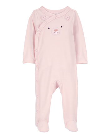 Baby Bear Snap-Up Cotton Sleep & Play Pajamas, 